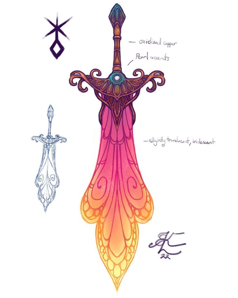 faerytalewings's tweet photo. My tablet pen suffered a tragic accident (fell off my desk). so while I’m awaiting the replacement I decided to play with procreate more and make some more fairy wing weapons to go with my Sage and Reaper designs! #ffxiv #ff14 #feo-ul #fairy #darkknight … https://t.co/iGAoRqKuPw https://t.co/VzmxDwEbU2
