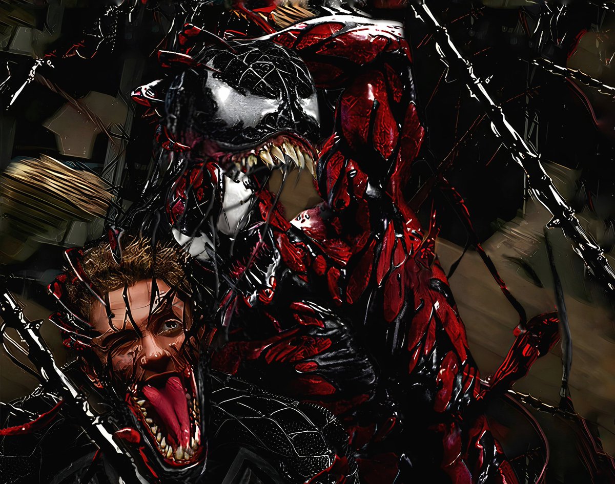 LoMaxnage's tweet photo. VENOM VS CARNAGE ⚠️🚨
a remake of an old edit of these 2, made by SPIDER D.N
I gave carnage a design more faithful to the one in the comics
#makespiderman4 #MakeTASM3 #ReleaseTheRaimiCut #tophergrace #spiderman #spiderman4 #edit #spidermannowayhome #makeraimispiderman4 #samraimi https://t.co/2fr1549edD