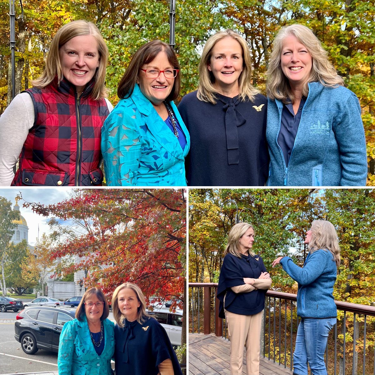 Spent this beautiful fall day with my dear friend, <a href="/AnnMcLaneKuster/">Annie Kuster</a>, and new friends <a href="/BeckyWhitleyNH/">Becky Whitley</a> / <a href="/NHCharlene/">Charlene Lovett</a> in New Hampshire!

An impressive group of women dedicated to restoring and preserving women’s rights.

<a href="/NHDems/">NH Democratic Party</a>, you have bright stars in your party — onward to Nov!