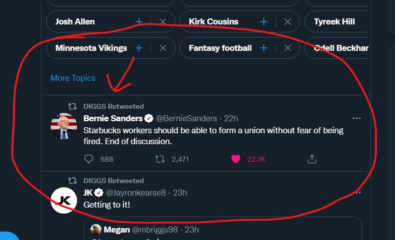 derekseidman80's tweet photo. DIGGS!!! 

Also, he is a retweeter of @BernieSanders in support of @SBWorkersUnited!!! 😮💯 https://t.co/lpQtU8gsXG