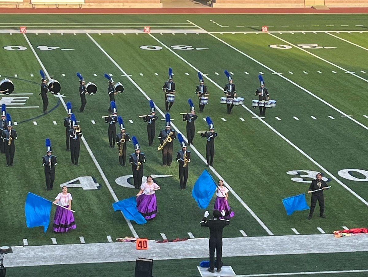 NISDJay's tweet photo. Congratulations To the Mighty Mustang Band! On to area!  What an amazing performance!  💙 https://t.co/h4wLfnhy4i