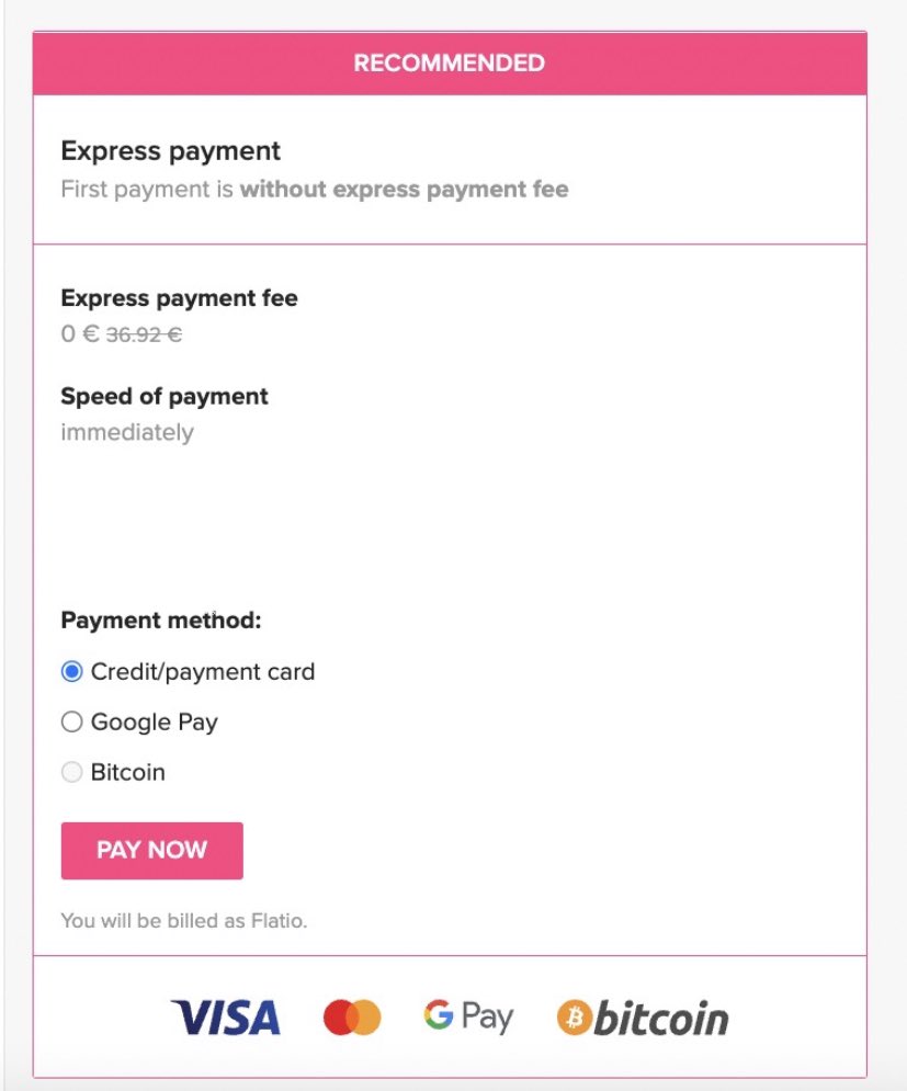 super cool to see the Bitcoin option at checkout with @flatio_com. booking accommodations around the world just got easier 🌎✈️