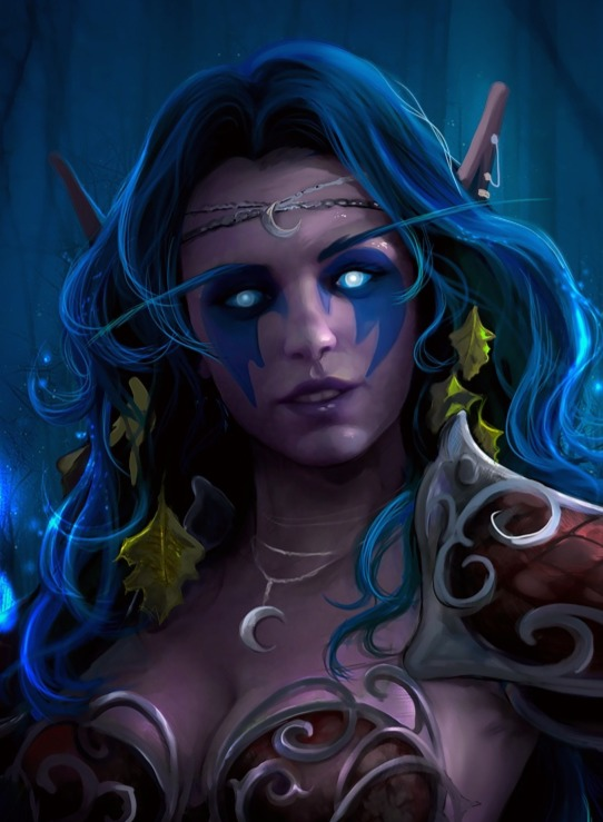 Astas20981009's tweet photo. #Warcraft  #Tyrande #NightElves #Fanart https://t.co/pO3f8JIEH5