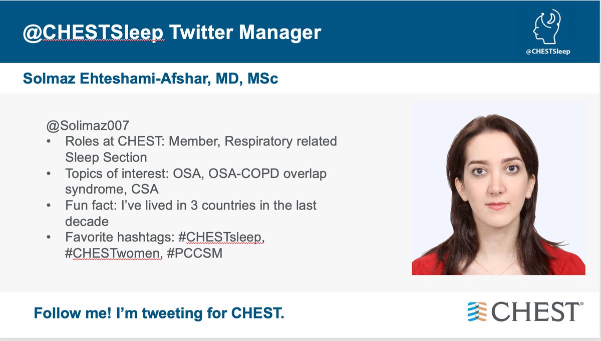 CHEST Sleep Medicine Network (@chestsleep) on Twitter photo Meet another one of our new Twitter Managers for the Respiratory Section of the Sleep Medicine Network!.
<a href="/Solimaz007/">Solmaz Afshar</a>,<a href="/healwj2/">William Healy</a>, <a href="/aleclastra/">Alejandra Lastra</a>, <a href="/LandyLuna2/">Landy Luna, MD</a>, <a href="/SreeNaikMD/">SreeNaik</a>
#CHESTSleep, #CHEST2022, #CHESTTrainees, #CHESTjournal Meet another one of our new Twitter Managers for the Respiratory Section of the Sleep Medicine Network!.
<a href="/Solimaz007/">Solmaz Afshar</a>,<a href="/healwj2/">William Healy</a>, <a href="/aleclastra/">Alejandra Lastra</a>, <a href="/LandyLuna2/">Landy Luna, MD</a>, <a href="/SreeNaikMD/">SreeNaik</a>
#CHESTSleep, #CHEST2022, #CHESTTrainees, #CHESTjournal