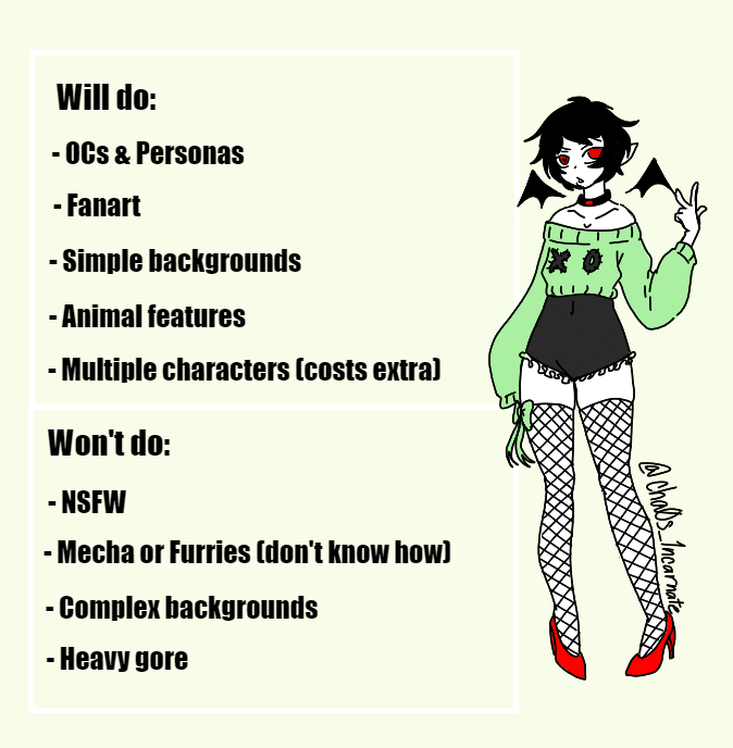 cha0s_1ncarnate's tweet photo. !Updated commission sheet!
Find me on Roblox: https://t.co/VR17jku0Hw https://t.co/u8omrIMfG5