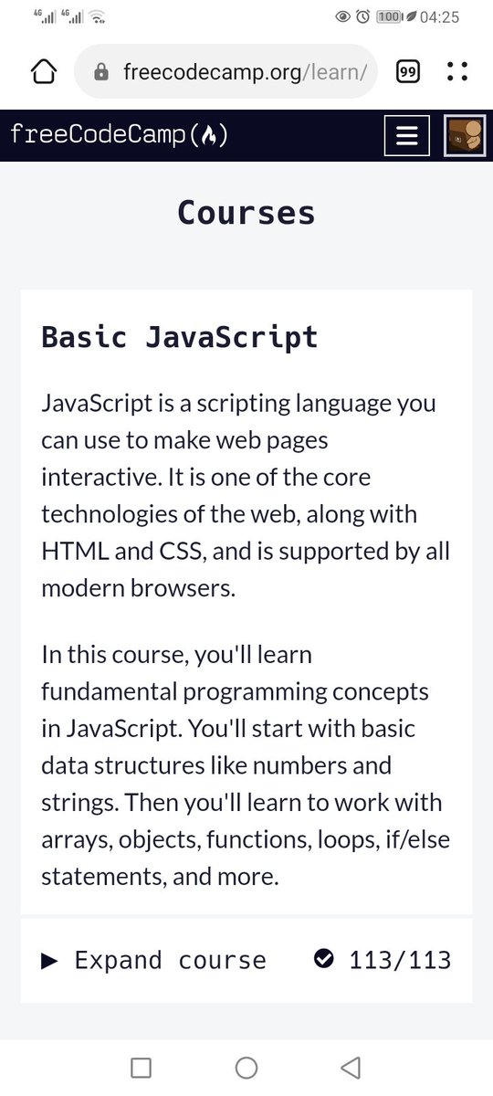 Day 3..waking up Time 4:15am
#100daysofcode
#100daysofcoding
#100devs
#javascript
Still on #javascript algorithm and data structures certification on <a href="/freeCodeCamp/">freeCodeCamp.org</a>