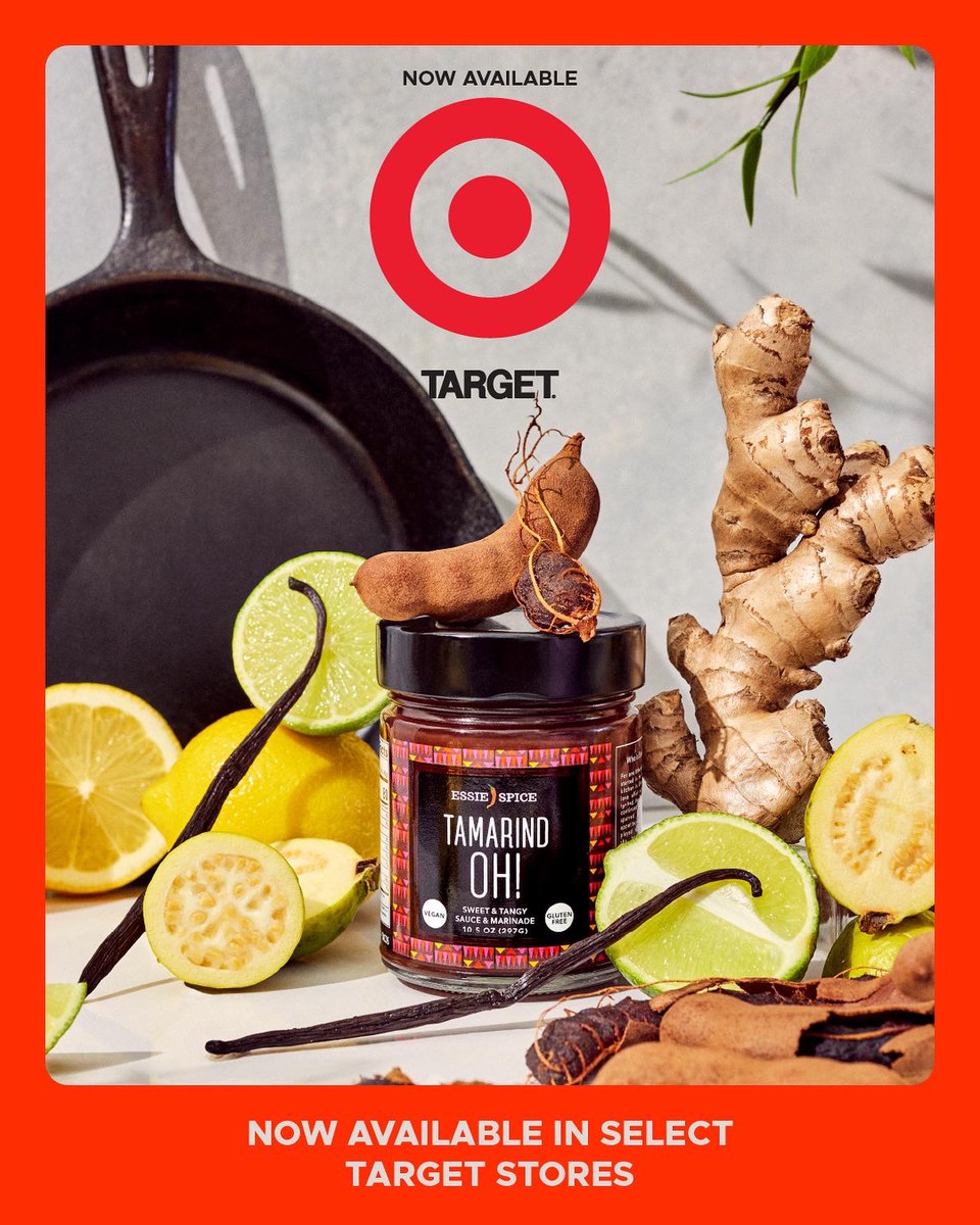 Started with experiments in my mother’s kitchen in Ghana 🇬🇭. Now my brand <a href="/EssieSpice/">ESSIESPICE</a> is available in almost 200 <a href="/Target/">Target</a> stores in CA, NJ, CT, NY, PA, MD, VA, D.C &amp; DE. 
Bringing Joy in a jar, one shelf at a time! #EssieSpice #BlackOwned #WomanOwned #BlackGirlMagic #Retail
