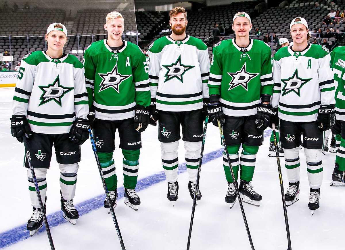 DallasStars's tweet photo. 🇫🇮 Finnish five 🇫🇮 

#TexasHockey https://t.co/2S5SyztHh7