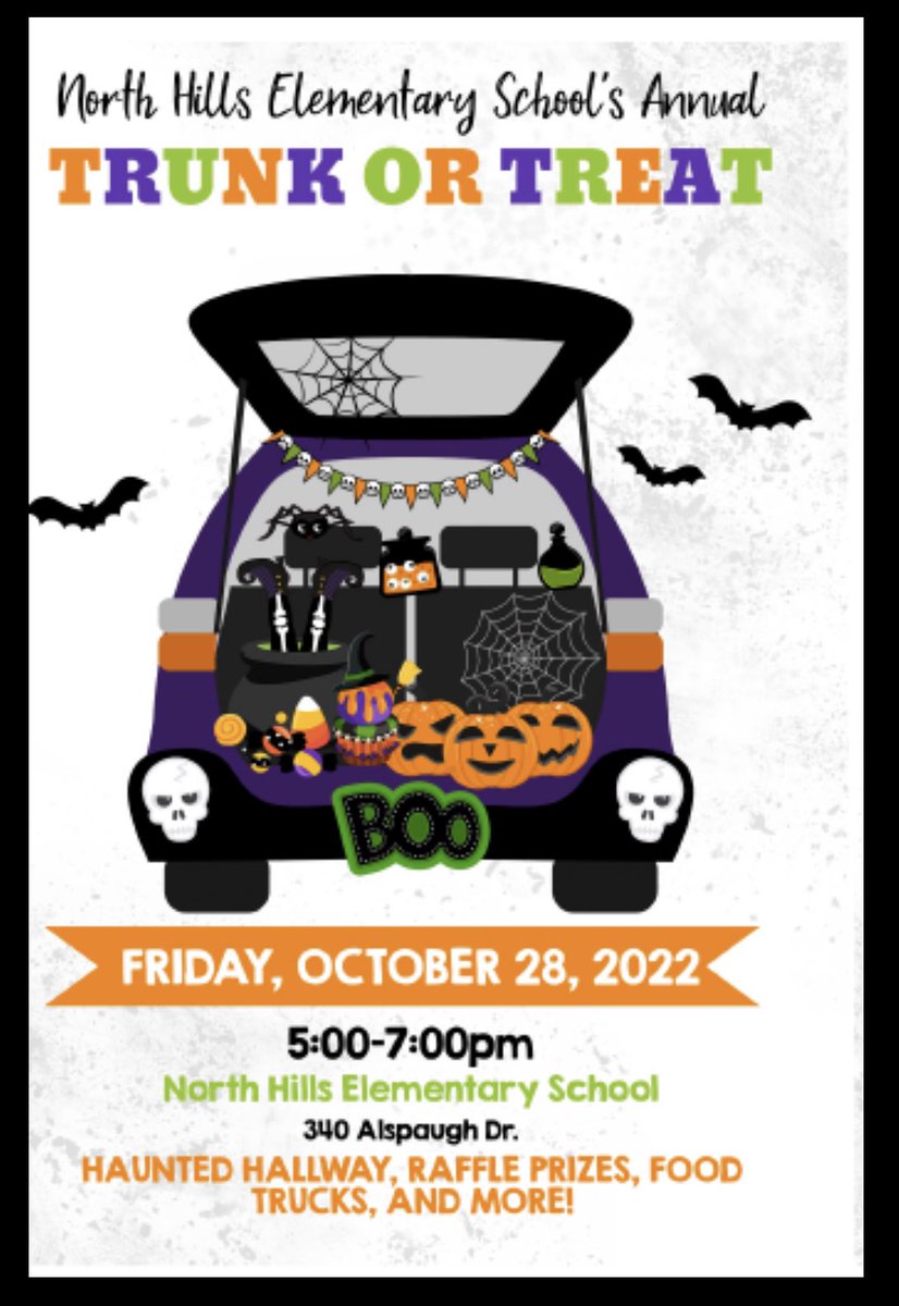 nhespanthers's tweet photo. We are super excited about our upcoming Fall Festival on Friday, October 28th from 5:00pm to 7:00pm. We will be trunk or treating so wear your costumes!!! 🐾🤍🖤🦇 https://t.co/FG6l21CnuS