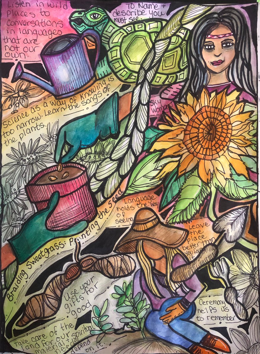 My second book of the week! I read the first section of Braiding Sweetgrass and the world fell away for a few moments. This feels like a book that heals. #braidingsweetgrass #robinwallkimmerer