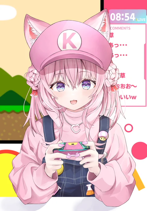 マリ(オ)こよ(帽子被っているver)#こよりすけっち 