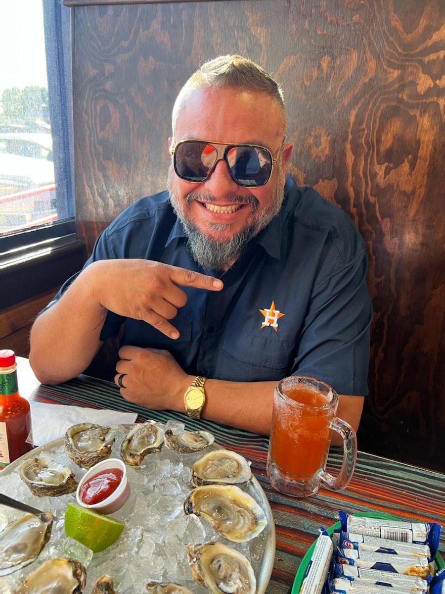 Mike Mata 🤘 (@mikemata) on Twitter photo Still Celebrating our <a href="/astros/">Houston Astros</a> with a lil <a href="/MamboSeafood/">Mambo Seafood</a> this lovely afternoon! SEA' dem oysters? 'SEA' dat michelada? 😁😁 'SEA' YALL IN THE #ALCS #Postseason
#LevelUp Still Celebrating our <a href="/astros/">Houston Astros</a> with a lil <a href="/MamboSeafood/">Mambo Seafood</a> this lovely afternoon! SEA' dem oysters? 'SEA' dat michelada? 😁😁 'SEA' YALL IN THE #ALCS #Postseason
#LevelUp