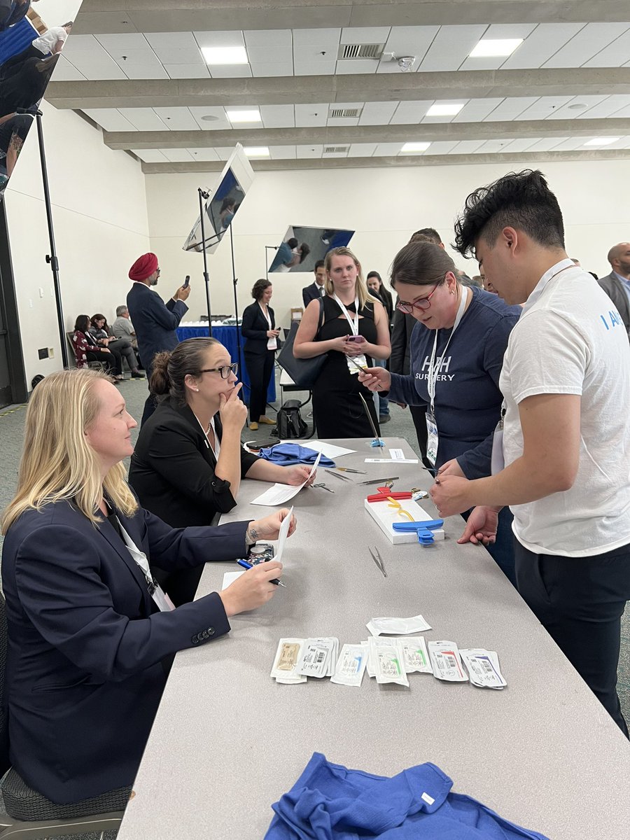 Some intense judging going on by @JuliaColemanMD @RASACS So You Think You Can Operate competition! Stop by to see it yourself! #SYTYCO22 #ACSCC22 #Surgeonleader #Surgeonmom