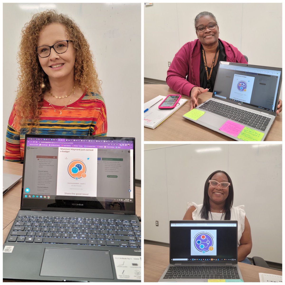 T_McCllch's tweet photo. The badge earning on Best Practices, continues from teachers in @LancasterISD. Educators from West Main ES are reflective, all about growth mindset, and doing what's best for kids everyday.  @engage_learning @dr_tdean @WME_LISD https://t.co/iMayCVGLT0