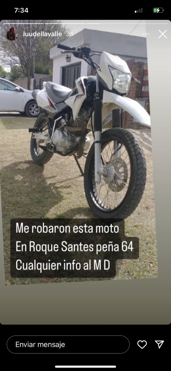 Todo Carlota publico la moto de mi amigo <a href="/tatinmieres/">mieresmarcelo😝</a>  yo creo que el que robó la moto está enterado ya, la verdad es un descorazonado de mierda que se caga en el esfuerzo de las personas. y todos los que cubren este robo también son unos hijos de puta