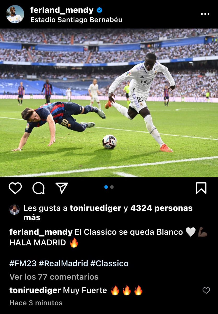 AdriRM33's tweet photo. Padreada de Ferland Mendy. 🤣 https://t.co/ha9oTdKrNG