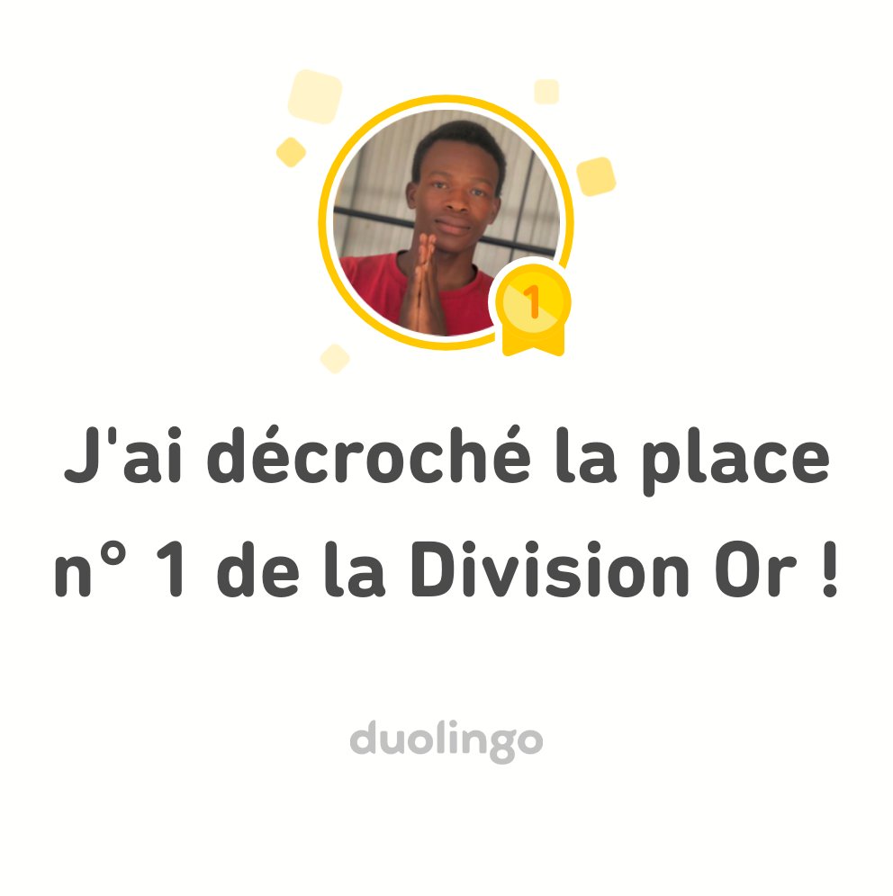 Apprends avec moi sur Duolingo ! Je monte dans le classement sur Duolingo ! C'est une méthode gratuite, fun et efficace pour apprendre les langues. Rejoins-moi ! invite.duolingo.com/BDHTZTB5CWWKSI…
