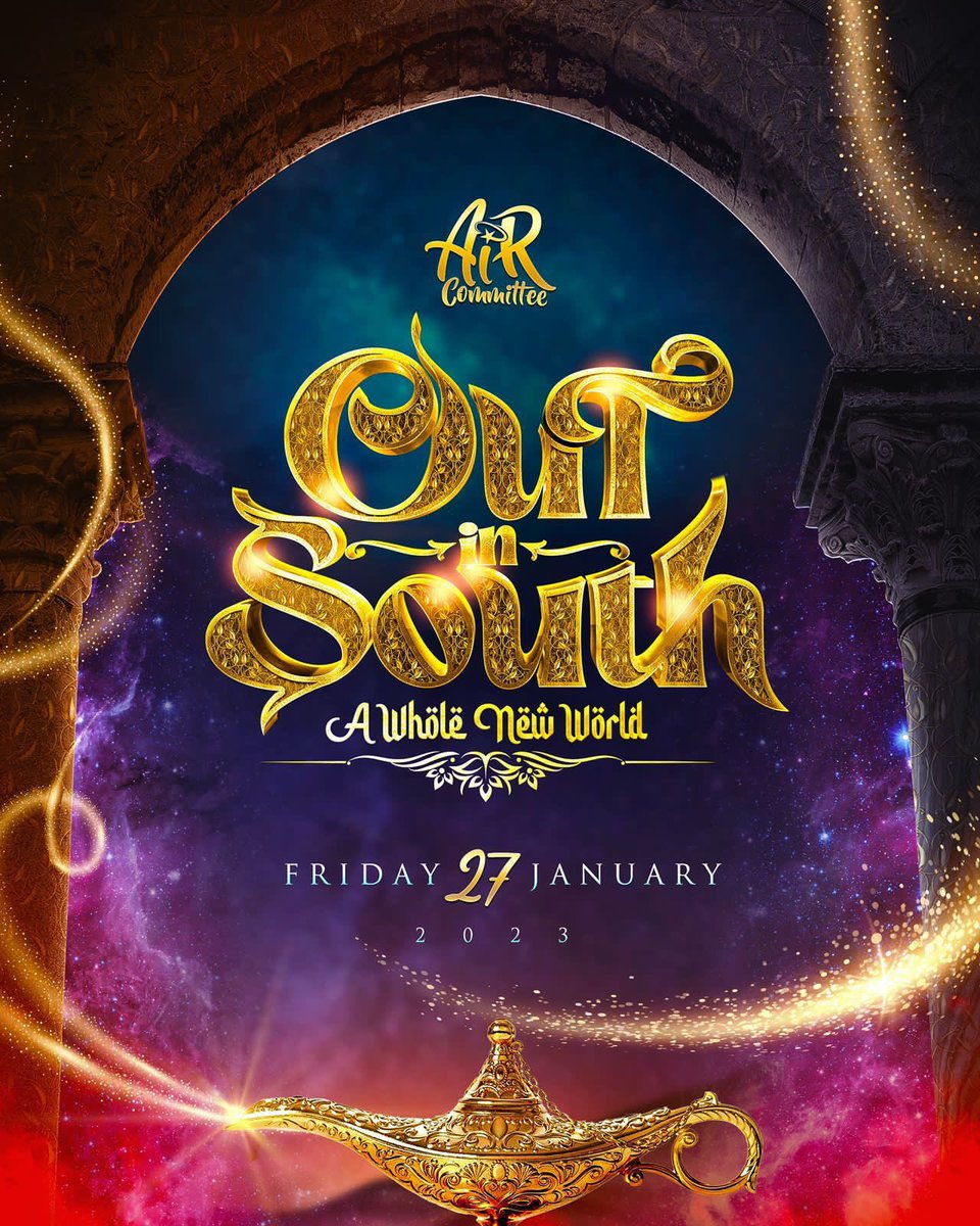 aircommittee3's tweet photo. After 2 years…The adventure awaits…🌎
AIR Committee welcomes you to sOUTh’s Premium Cooler Experience…
✦ OUT in sOUTh ✦
🕌 A Whole New World 🕌
🗓️ Friday 27th January, 2023.
🎟️ Limited Early Bird Tickets OUT now: https://t.co/eTEOxfeexp
#DontBeLeftOUTside https://t.co/i6HgfjYxfg
