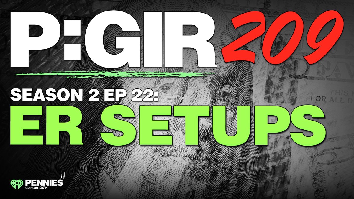 🚨 NEW 🚨 Pennies: Going in Raw with @DipDeity & @Hugh_Henne Episode 209 - ER Setups - Surviving the market 📉 - CPI reaction 🎈 - Dan's strategy 💰 Apple: apple.co/3QC1der Spotify: spoti.fi/3T71ubf Presented by @iHeartRadio #PGIR