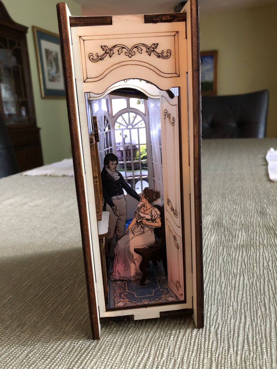Pride and Prejudice diorama from my son - It’s beautiful!