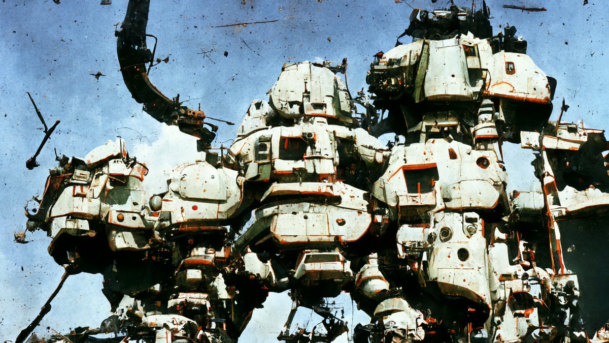 ArcanumFuturum's tweet photo. The Organic War was a devastating time for many in the X-3 realm.

Much of the war was dictated by high technology, specifically armored robots using engineered organic materials, such as armor constructed from a combination of dense mycelium and a sturdy alloy. 

#ARCF . #NFT https://t.co/LQatgmZrZ3