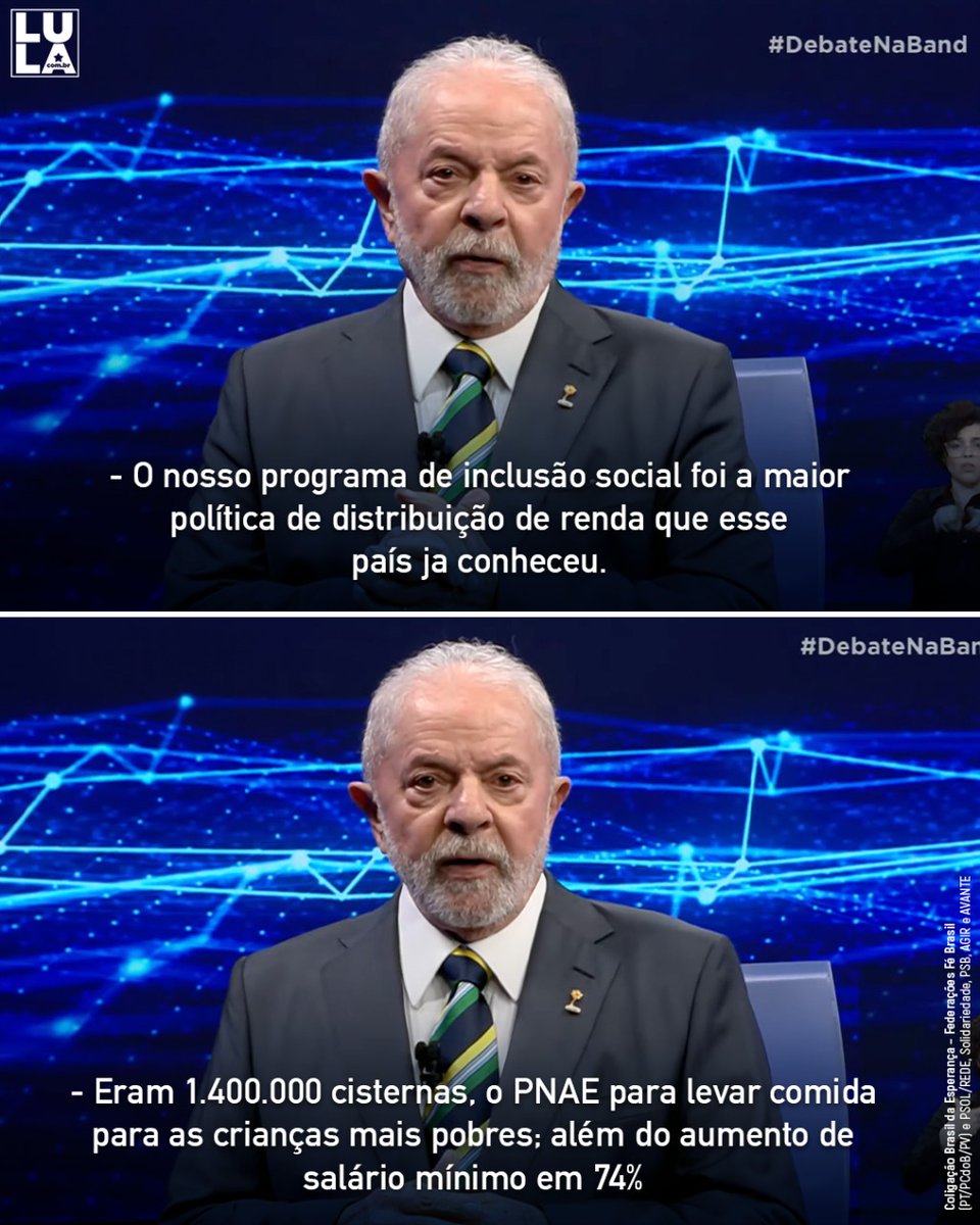 lulaverso's tweet photo. lulinha vai voltar pra fazer tudo de novo e melhor 😍 #LulaNaBand #DebateNaBand https://t.co/Q4a4Atl6Jp