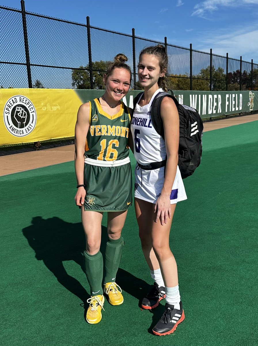 TedPriestly's tweet photo. So GREAT to see these @_LionsAthletics alumnae, friends and former teammates (@maddiepriestly &amp; @sarah_latham_) back together in an exciting game in Burlington today🦁🏑👍 https://t.co/HbN2PUzqgj