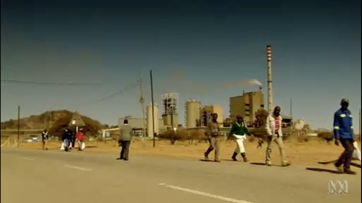 PeterCronau's tweet photo. Ten years since the police massacre of mine workers at the #Marikana platinum mine in South Africa — still no justice, but at least the mining profits keep flowing overseas…
#ANCW #COSATU #ANC
https://t.co/54KTq0r0Nh https://t.co/s3Px2fbUvn