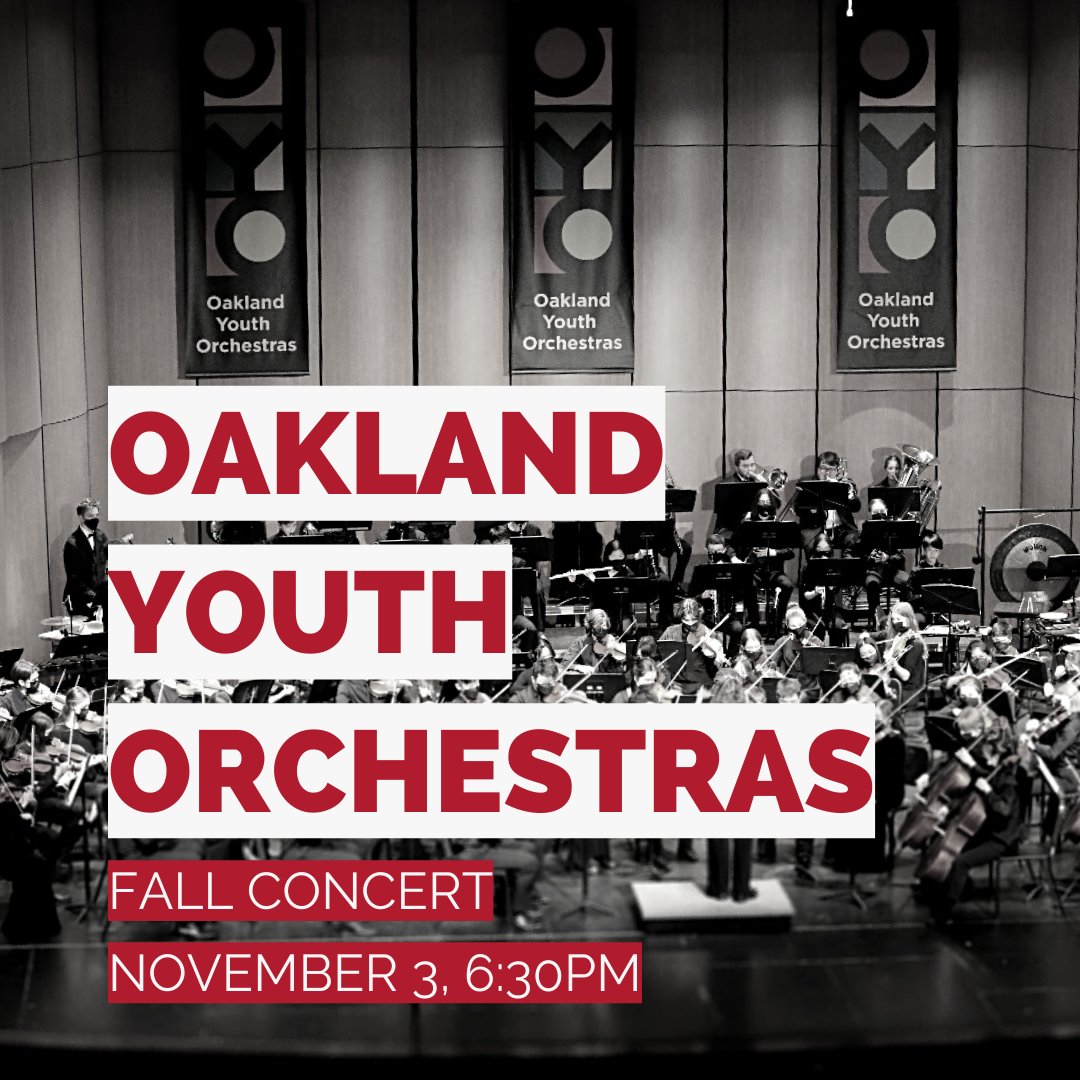 OYO_Michigan's tweet photo. Join us Thursday, November 3, 6:30 PM at Oxford Performing Arts Center for an evening of inspiring music by our four orchestras. Prokofiev, Wagner, Tchaikovsky, and more! Tickets - $10 adults, $5 students. Cash/check only. https://t.co/dOOeZ14ura #MetroDetroit #OxfordStrong https://t.co/ktbheZ3bUb