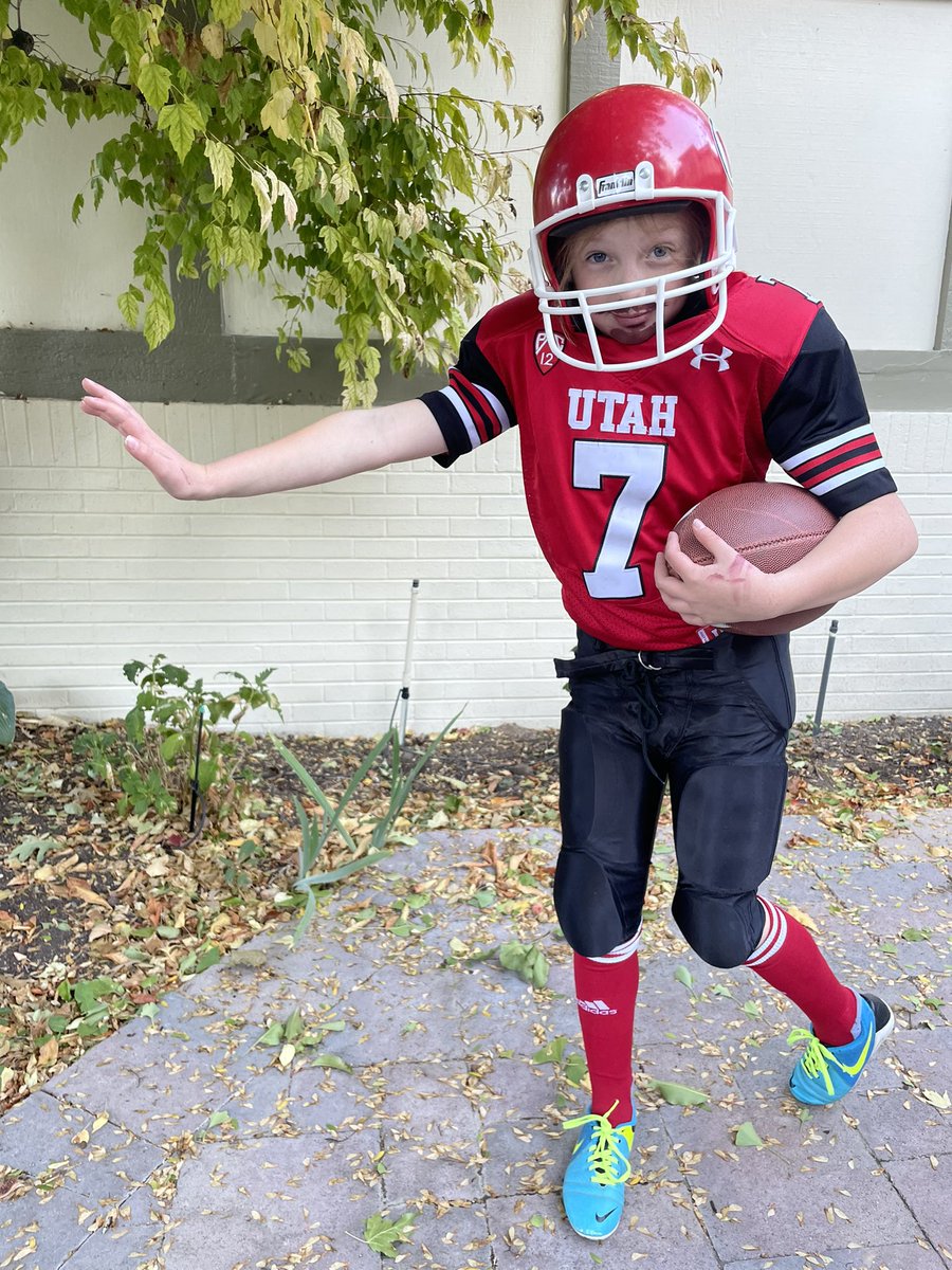 Dressed up as her favorite superhero, <a href="/crising7/">Cameron Rising</a>!  Thanks for inspiring one of your biggest fans!  We even got <a href="/UtahCoachWhitt/">Kyle Whittingham</a> to pose with her!