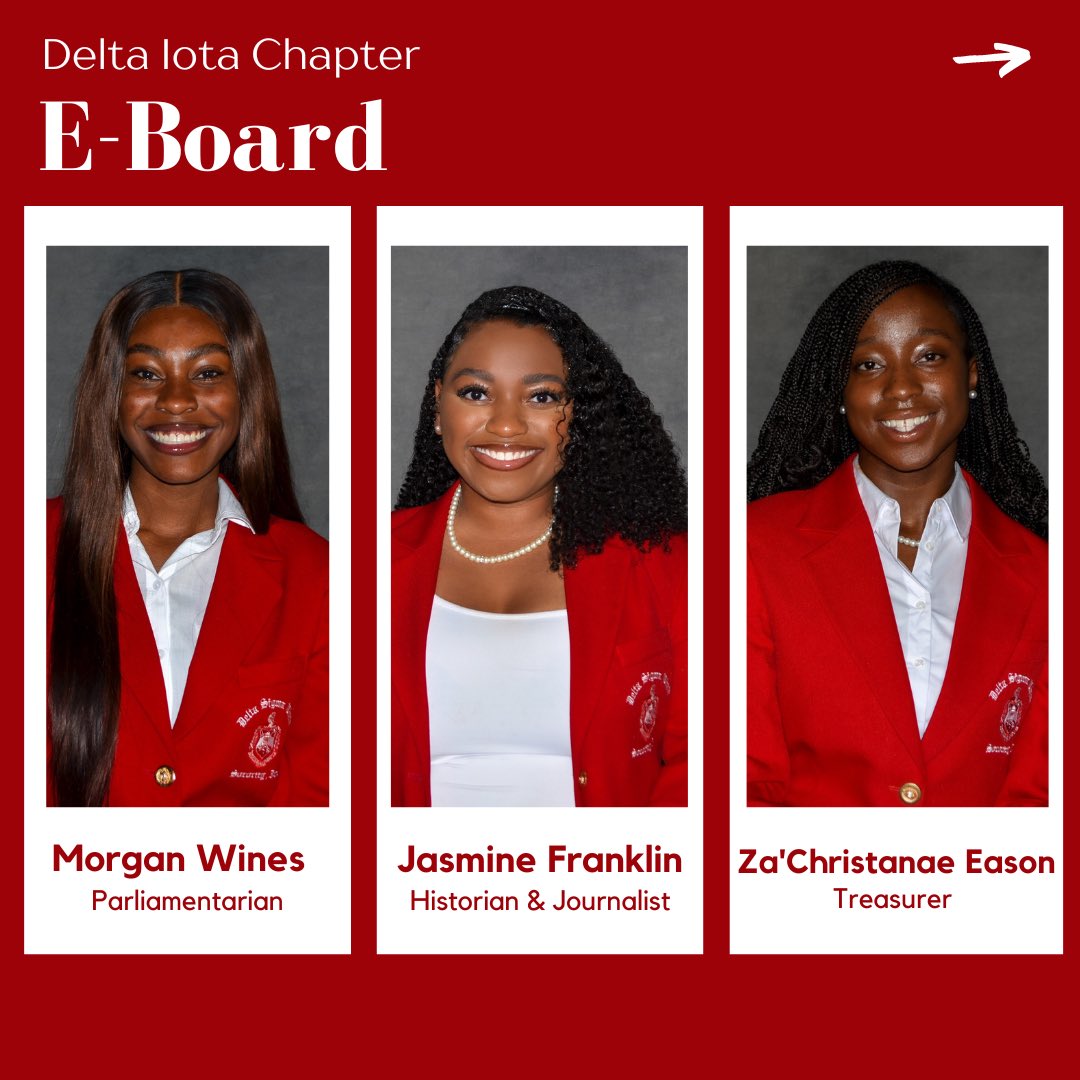 DstDeltaIota's tweet photo. Introducing The Delta Iota Chapter of Delta Sigma Theta Sorority Inc. 2022-23 Executive Board ❤️(part 1) https://t.co/Dn357zaNWE