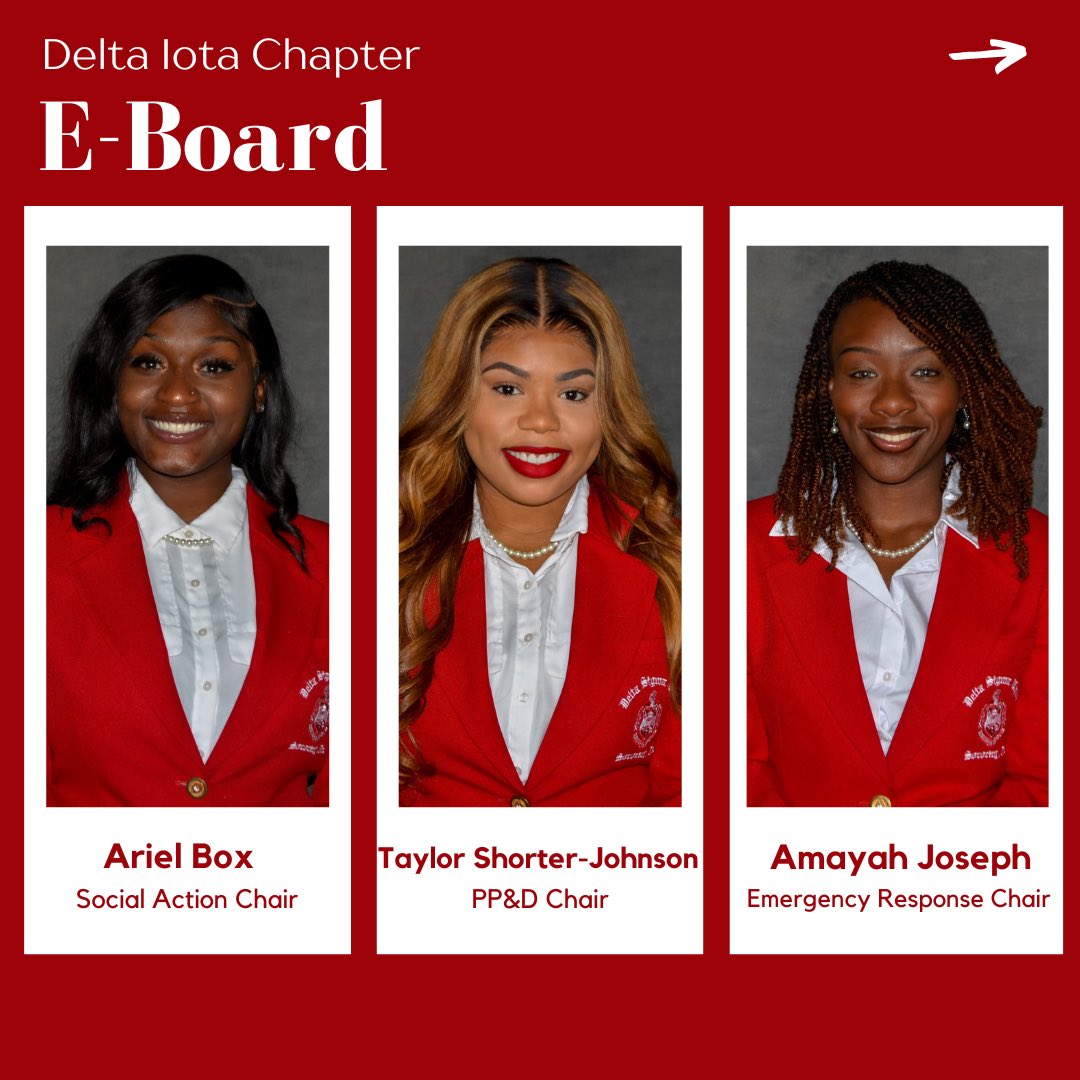 Introducing The Delta Iota Chapter of Delta Sigma Theta Sorority Inc. 2022-23 Executive Board ❤️(part 1)