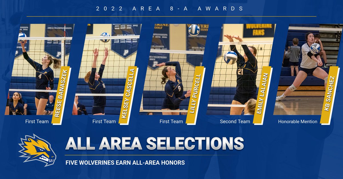 pacsvolleyball's tweet photo. The awards roll in &amp; the Wolverines have a strong presence. We're proud of you girls! @lillypurcell_@EJLalaian @reesemb01 #pacsvb https://t.co/gjRrISkigg