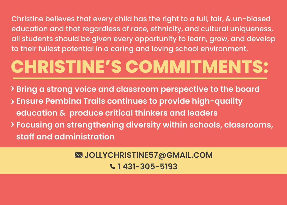 ChrisAlexJolly's tweet photo. And we're off!! Welcome to my page! Follow to stay updated, AND VOTE FOR Christine Jolly For Pembina Trails School Division Trustee, Ward 2 https://t.co/hbrKJ37sa5