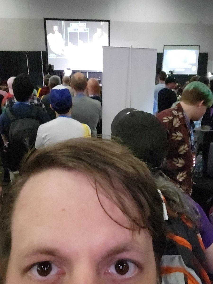 BeastinShen's tweet photo. Tall person getting stared at by me at ctwc when they are just trying to watch pov https://t.co/mPRb4X7Wnz