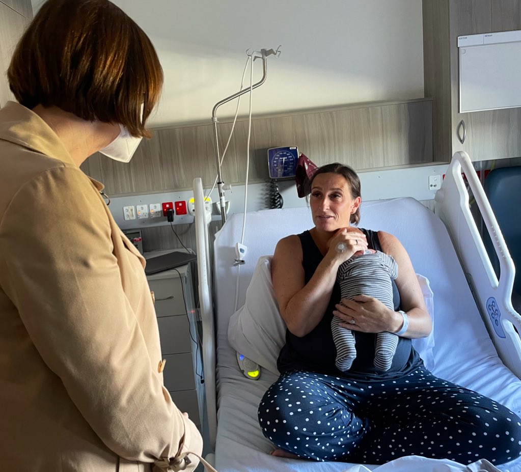 Baby Phoenix was due to be born at @GVHealth2 but as fate & floods would have it Jamie-Lee ended up at Kilmore Health where she and Phoenix have received excellent care. Thanks to the team at Kilmore who have taken these recent challenges in their stride. #vicfloods