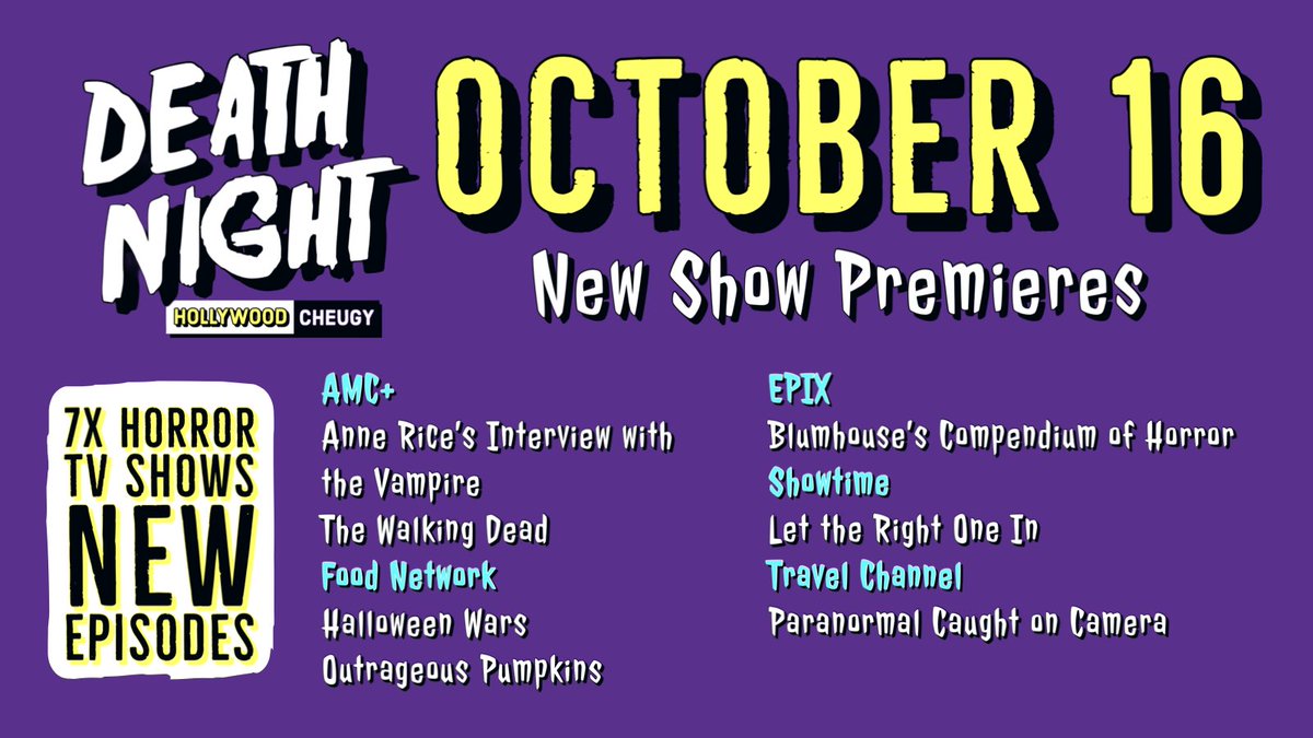 iopictures's tweet photo. SEVEN
7x new #horror #Halloween tv show episodes #DeathNight https://t.co/nlTeqZtt5P
