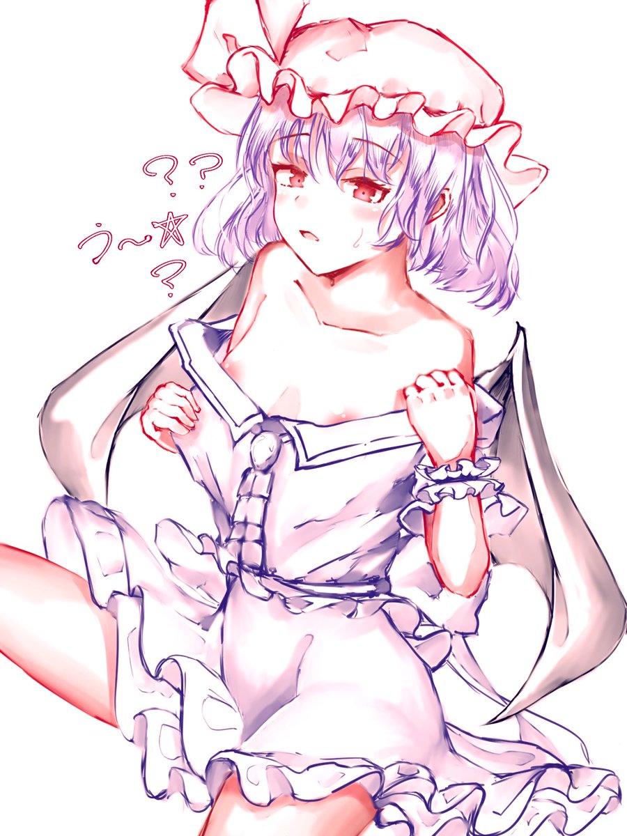 再掲レミリア(๑•̀ㅁ•́ฅ✨
前のフランちゃんの続きで、フランちゃんに胸を見せて欲しいと言われてみせてるしちゅ。 