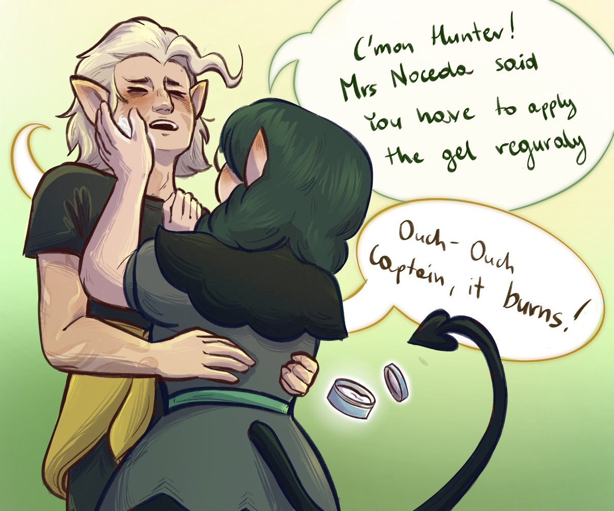 The_Butterbun's tweet photo. Remember to take proper care of fresh scars kids!

(I love these two so much I had to post them at least once)
#theowlhouseason3 #TOHSPOILERS #toh #huntlow #huntertoh #willowtoh https://t.co/EWJb4RWG06