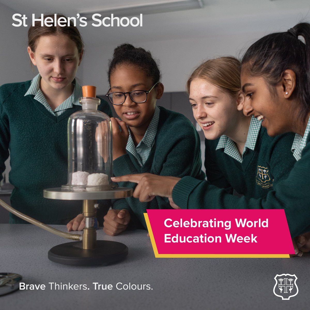 StHelensSchool's tweet photo. #WorldEducationWeek is a celebration of lifelong learning and education for all. At St Helen's, we believe every student deserves to reach their full potential and achieve success. https://t.co/RtWZVry91h