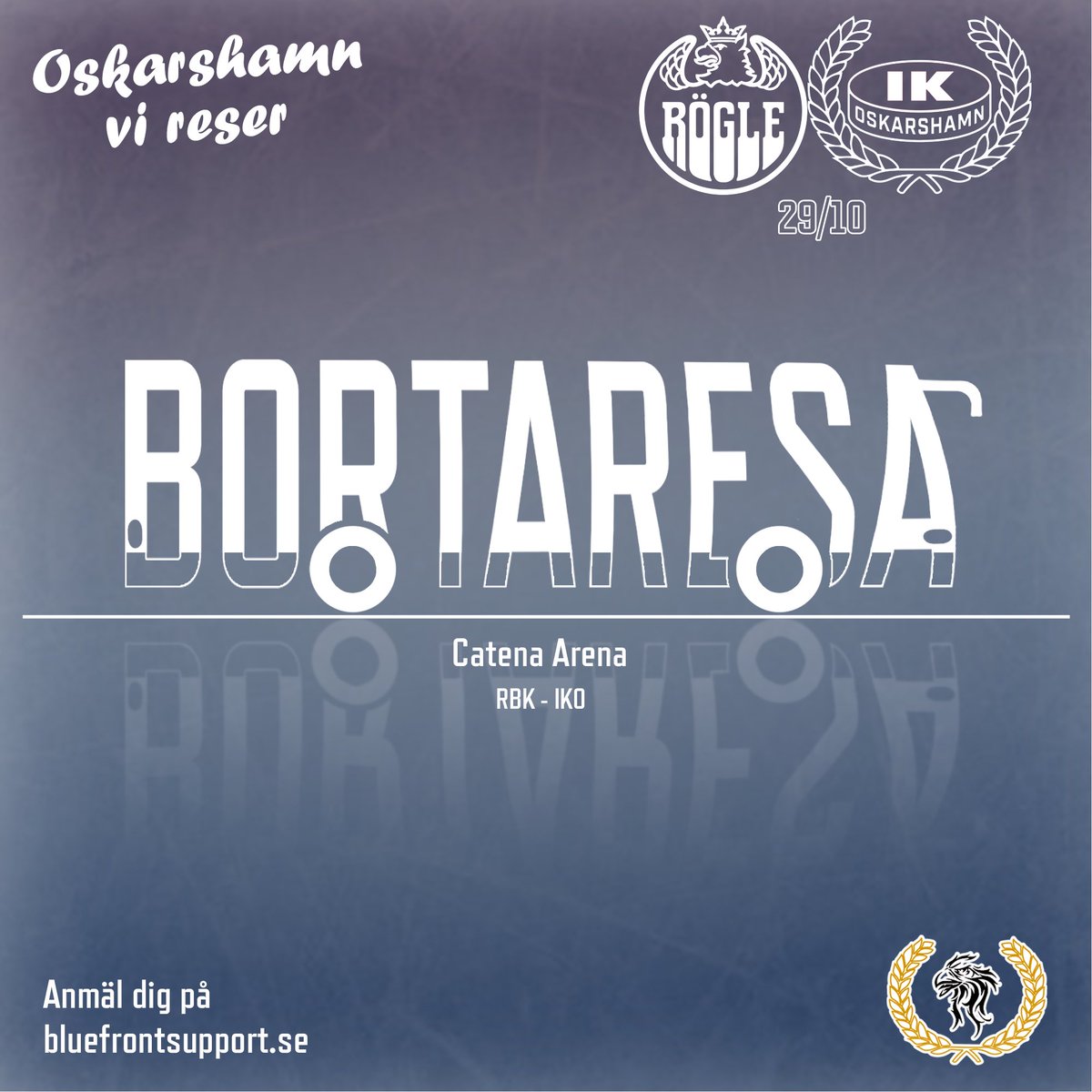 BlueFrontS's tweet photo. Snart är det dags för bortaresa igen!

Nu släpper vi en anmälan till Rögle away den 29 oktober.

Mer info och anmälan finns på vår hemsida!
#Bluefrontsupport #BFS #Oskarshamn https://t.co/4cO4SAgRr7