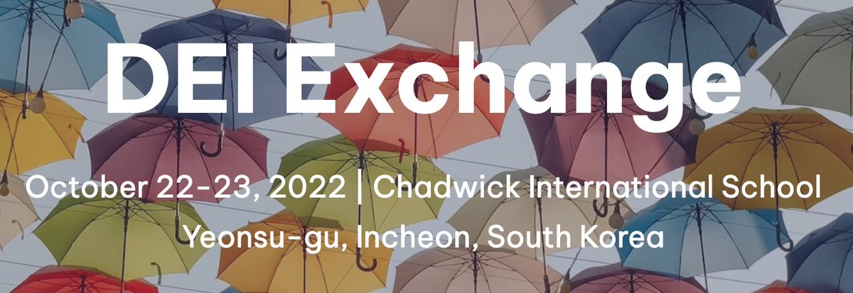 Super excited to be facilitating conversations about #gender and #identity for our younger learners at #deix22 in Korea this weekend! Thank you so much @Intl_Chadwick for hosting this event and your amazing organizers. See you in few days!
sched.co/1C5IK