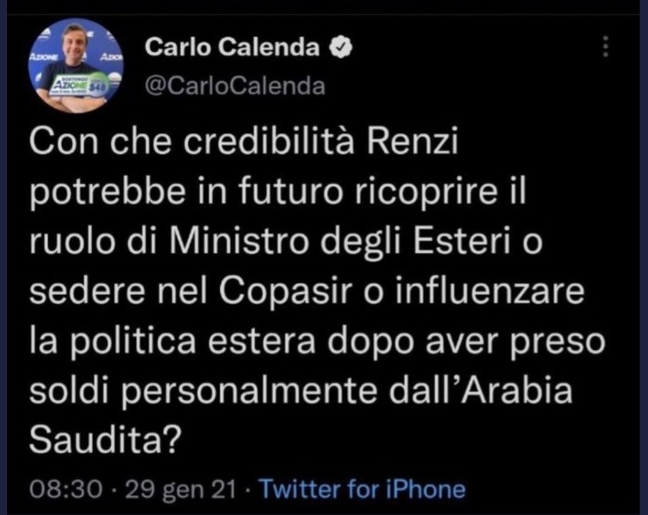 Renzi vorrebbe il Copasir e, visto che spetta alle opposizioni, non ci troverei niente di strano.
Siamo tutti d'accordo?