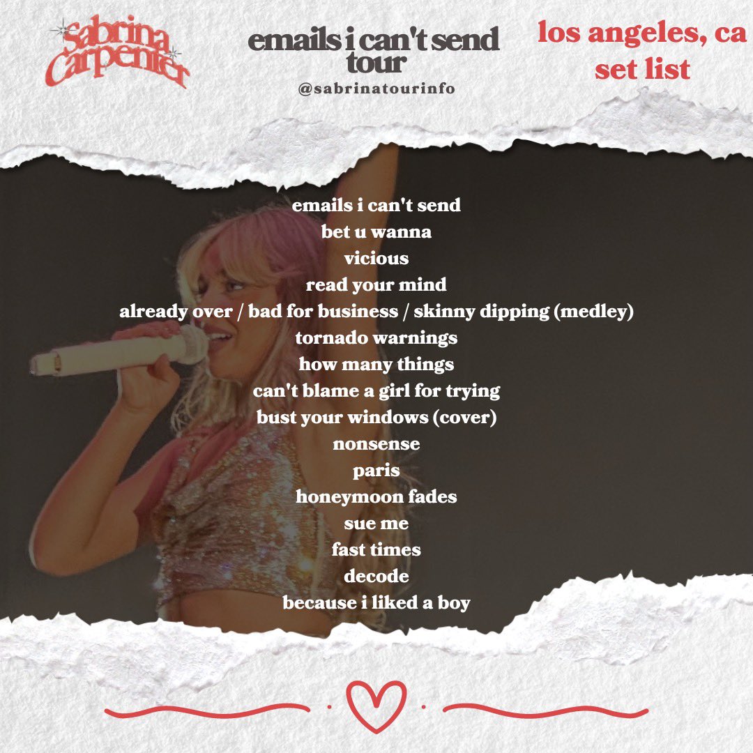 Sabrina Carpenterサイン入り セトリリスト Amazon.co.jp: Sabrina