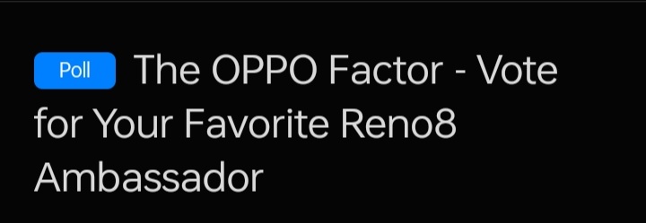 technspice's tweet photo. https://t.co/ip0L1MywSe

One of my videos was chosen for a contest being run by Oppo. Please cast your vote in favor of me and support🙏🏻

click the link login with your google account and vote for

👉 MANISH 👈

#OPPOReno8Launch #OPPOAmbassadors #OPPOReno8series 
#opporeno85g https://t.co/epMJHLhiZY