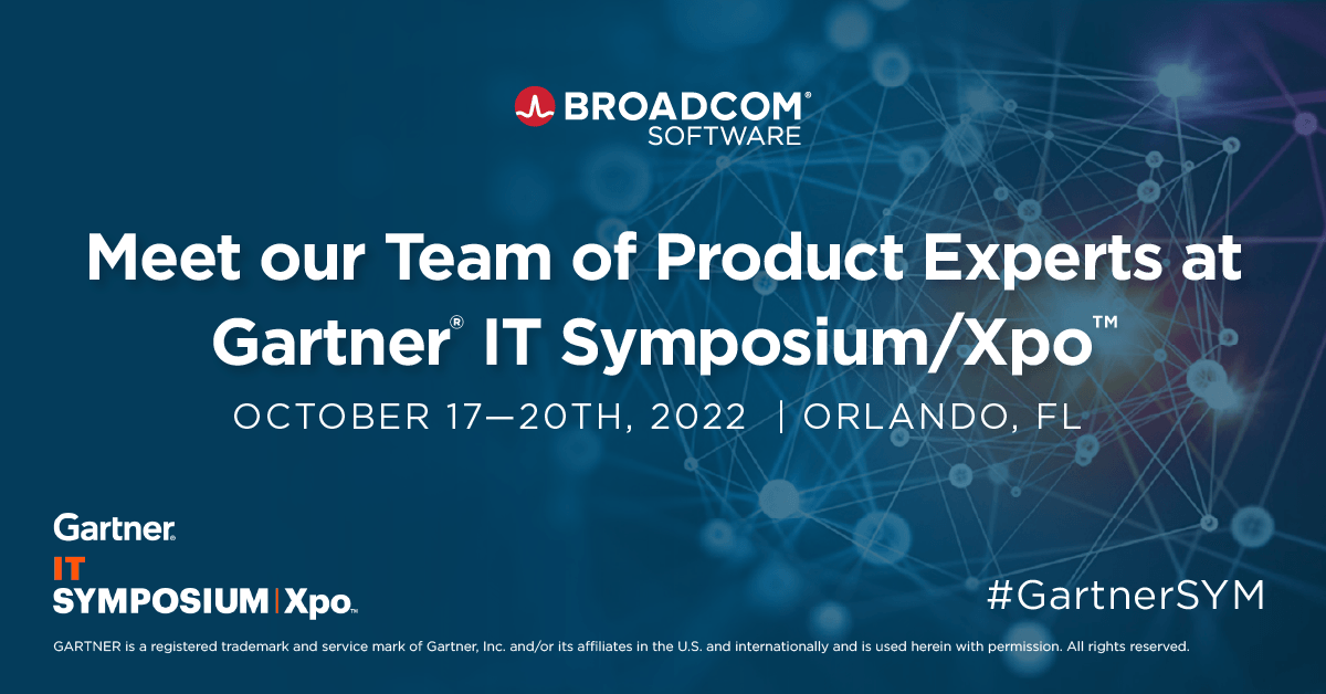 SatbeerSK's tweet photo. Meet with Broadcom Software product experts during Gartner IT Symposium/Xpo™ 2022! From Network Observability and Value Stream Management, to Cybersecurity and Mainframe, we'll have product leaders on-site to answer all your questions. Stop by booth #803. https://t.co/MEJkxtygmJ