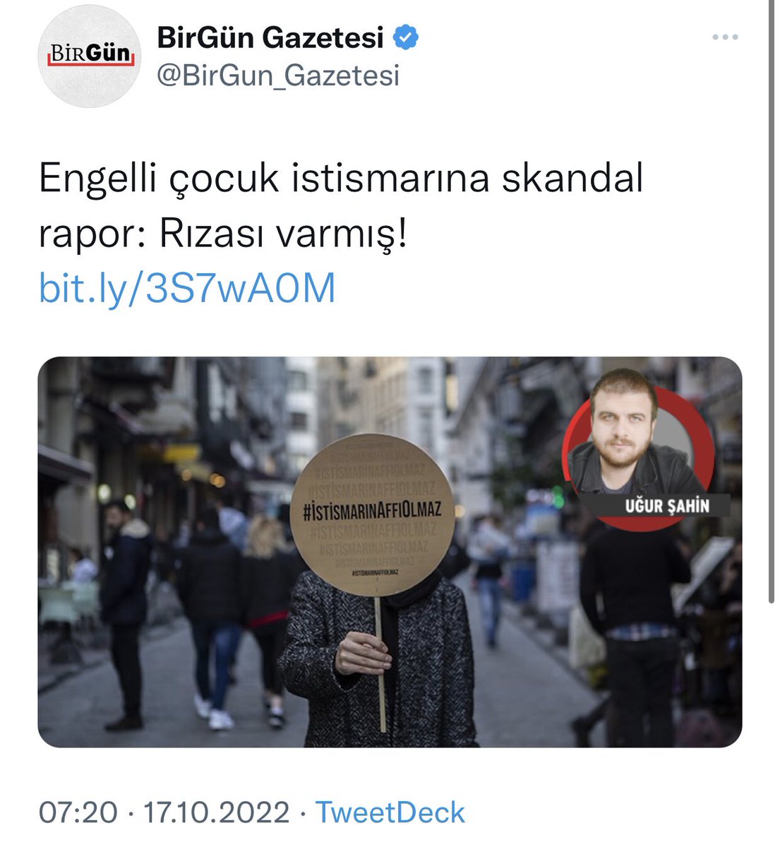 nasuhbektas's tweet photo. Manisa’da 15 yaşındaki zihinsel engelli Zehra Çelik’i öldüren İsmail Karakoç müebbet aldı. 
Ancak 15 yaşında engelli kızı,istismar eden bu cani, istismardan dolayı beraat etti çünkü kızın rızası vardı dediler.
Hukuku bırakın insanlıkları bile yok. https://t.co/nAJx8Ns0jP