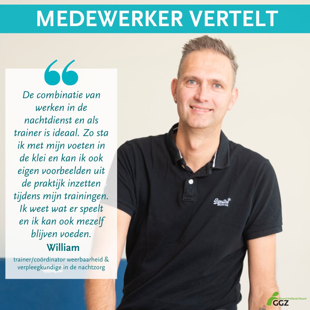 "Ik heb veel moeten pionieren om de weerbaarheidstraining te ontwikkelen tot waar deze nu staat." Wat houdt de training in en hoe helpt het zowel cliënten als hulpverleners? En hoe combineert William dit met zijn werk in de nachtzorg? Hij vertelt erover 👉🏼 bit.ly/3S3J360