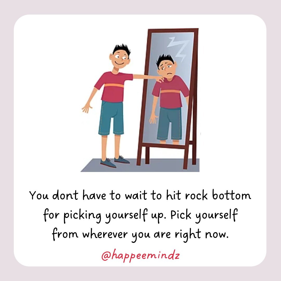 HappeeMindz's tweet photo. Pick yourself up from where you are right now, you've got nothing to lose 🌟

#mentalhealth https://t.co/bjfrFL0isW
