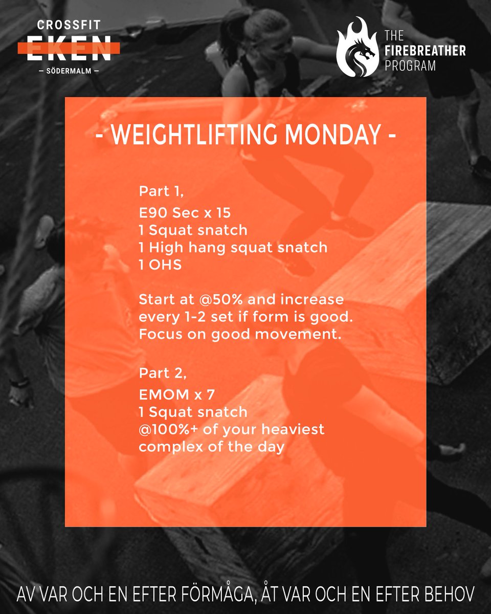 crossfiteken's tweet photo. 🔥 WORKOUT OF THE DAY 🔥
.
.
#crossfit  #cfe #cfswe #träning #fitness #crossfiteken #liftheavy #tyngdlyftning #kettlebell #styrketräning #styrkelabbet #styrkebyrån #stockholm #metcon #fitnesslife #coach #snatch #crossfitter #crossfitlife #athlete #lifestyle #muscle #instagood https://t.co/ljus3Ix7sg